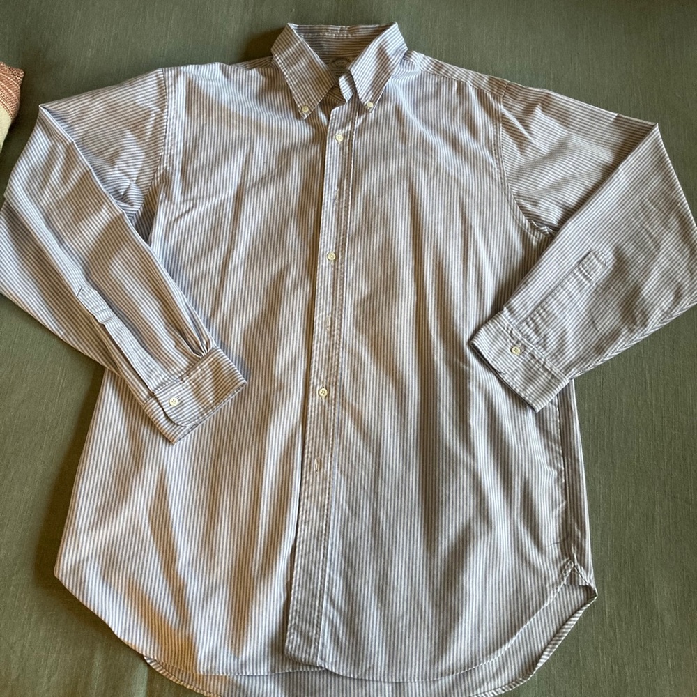 Brooks Brothers Oxford Stripe Sport Shirt OCBD